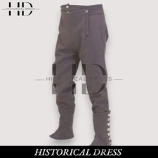 British Napoleonic Fall-Front Grey Wool Trousers with Gaiters – Uniform Pants picture