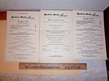 12 Southern Pacific Railroad Golden State Limited Luncheon Menu Cards 1965 picture