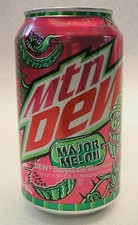 EMPTY MOUNTAIN MTN DEW MAJOR MELON 12oz CAN NEW RARE WATERMELON LIMITED EDITION picture