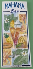 Vintage Mahana Bar Menu Hyatt Regency Tahiti Polynesian Tiki Style Design picture