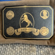 Rampant Colt Firearms Vintage Belt Buckle by Aurum Etchings [ca. 1990s] picture