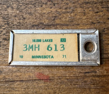 Vtg Minnesota 1971 Disabled American Veterans Mini License Plate Key Chain Tag picture