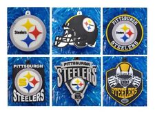 Pittsburgh STEELERS Football Team Themed 6 Piece Steel Curtain Ornament Set NEW picture