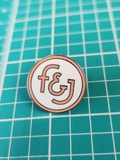 Vtg F&J Logo Gold Tone Lapel Pin picture