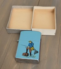 Vintage 1950s Penguin Lighter (No. 111957) Fisherman Japan Not Working picture
