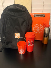 The Home Depot Employee Swag Bundle Backpack Clipboard Tumbler Cups Promo Lot picture