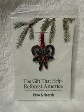 PLOW & HEARTH CANDY CANE PEWTER CHRISTMAS ORNAMENT NATIONAL FOREST FOUNDATION picture