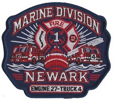 Newark Marine Division Engine 27 Truck 4 Fire Patch . picture