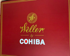 Cohiba X Weller Cigar HUMIDOR Box Set w/ 4 COHIBA CIGARS & 2 COHIBA GLASSES picture