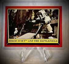 1983 STAR WARS - BIKER SCOUT AND THE BATTLEFIELD - Return of the Jedi Topps #97 picture