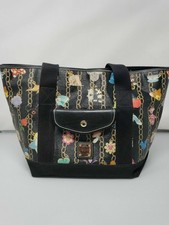 RARE Disney Dooney And Bourke Black Charms Pocket Tote EUC picture