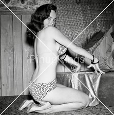 RARE Vintage 1950s 2.25 b/w 120 Negative Art Woman Mature Bonnie Logan 5 picture