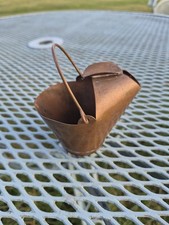 vintage primitive copper ashtray shaped as a coal bucket picture