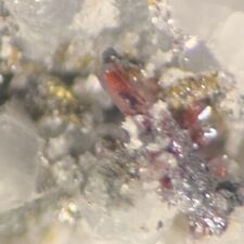 Proustite & Xanthoxenite Crystal Micro Gowganda Ontario CANADA picture