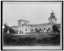 Photo:Warsaw Poland Wilanow Palace 1900s Chateau de Wilanov Fountain picture