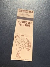 Matchbook Cover - Full Length Girlie 1-2 Buckle My Shoe Pinup Girl picture