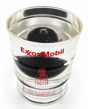 Lewis North Sea First Oil 2009 Barrel Paperweight Genuine Drop Crude ExxonMobil picture