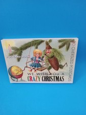 WE WISH YOU A CRAZY CHRISTMAS 30 Oversized Postcards Book New Old Stock 2011 picture