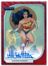 2026 Upper Deck DC Platinum WONDER WOMAN Red Art Variant MEGHAN HETRICK AUTO picture