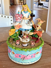 Disney Alice in Wonderland Mad Tea Party Music Box SEE VIDEO picture
