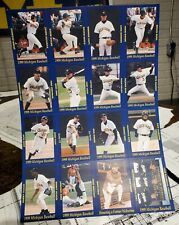 University of Michigan baseball cards/UNCUT SHEET 1999 team includes JJ Putz  picture