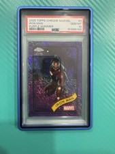 2025 Topps Chrome Marvel Purple Shimmer Iron Man  /75 PSA 10 POP 3 picture