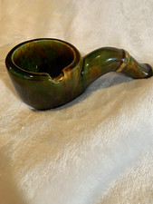 RARE Vintage Dunhill Paris Ceramic Pipe Ashtray, Multi-Tone Drip Glaze picture