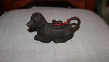 Cast Metal Dog Figurine. Lightweight - Open top Storage - 6 Inches picture