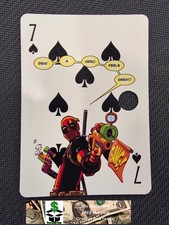 Aquarius Deadpool Playing Card 7 Spades Bein A Hero Feels Great picture