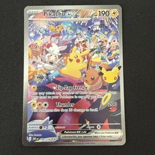 Pikachu ex SIR 150/128 30th Celebration Pokemon Card English Mint Condition picture