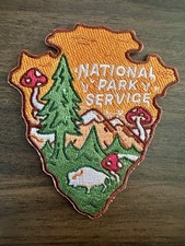 National Geo Park Trippy Patch Yosemite Zion Yellowstone Iron On Sew On 3.5” picture