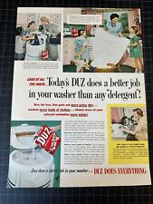 Vintage 1952 Duz Detergent Print Ad picture