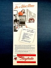 Raybestos Manhattan break lining ad vintage 1947 woman car advertisement picture
