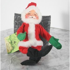Vintage 1963 Annalee Mobilitee Posable Santa Claus Doll with Original Tag picture