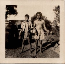 Hot Shirtless Muscles Hawaiian Men Fish Catch of Day 1940s Vintage Photo Gay Int picture