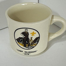Vintage Boy Scouts Camp Silverado 1978 White Collectible Mug USA picture
