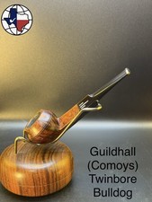 Vintage The Guildhall (Comoys Sub) Twinbore Bulldog Tobacco Pipe picture