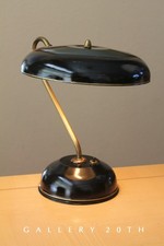 FAB AUTHENTIC EARLY MID CENTURY MODERN SAUCER DESK LAMP 50S ATOMIC ITALIAN VTG picture
