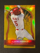 Albert Pujols 2011 Topps Finest Gold Refractor Missing Serial # Cardinals picture
