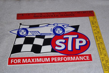 VINTAGE STP OIL ADDITIVE + RACE CAR & FLAG 12