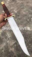 20” SPARK CUSTOM MADE D2 TOOL HUNTING PREDATOR FULL TANG BOWIE KNIFE W/SHEATH picture