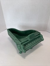 Vintage Lane Pottery Green Grand Piano Planter Music Detailed 1960's California picture