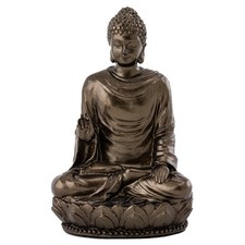Mini Shakyamuni Buddha Statue - Hand Painted 3-Inch Decorative Figurine, Bronze picture