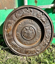 Antique 19th Century German Berlin Cast Iron Art Nouveau Horoscope Charger Plate picture
