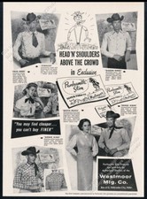 1957 Panhandle Slim western shirt men's women's 5 photo vintage print ad picture