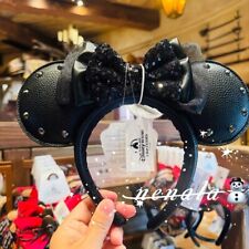 Authentic 2024 Disney pirates of the Caribbean black Minnie mouse ears Headband picture