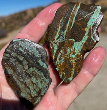 Authentic Black Jack Natural Turquoise Slabs Tonaopah NV 450cts picture