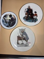 Vintage Norman Rockwell Collector Plate Lot of 3 Decorative Plates picture