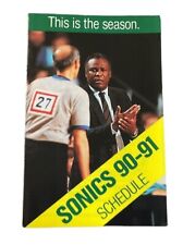 1990-1991 Seattle Supersonics Pocket Schedule Budweiser American MedTech Ad JQE2 picture