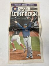 CHICAGO SUN-TIMES NOVEMBER 3, 2016 CHICAGO CUBS WIN THE WORLD SERIES GOOD COND  picture